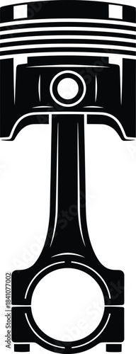 Piston engine vector illustration automotive car part isolated design eps silhouette