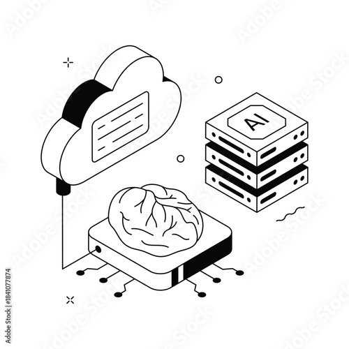 Isometric cloud networking powered by artificial intelligence and smart data flow