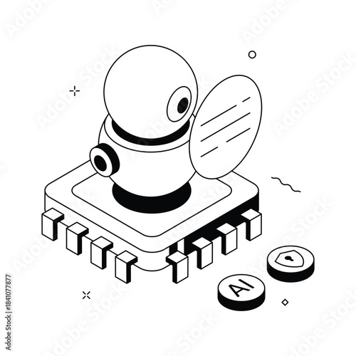 Isometric secure robotics system focusing on AI safety and cyber protection