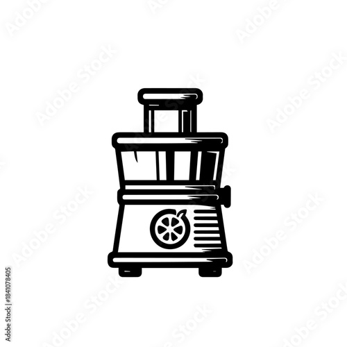 Sleek Electric Juicer Machine Vector Illustration