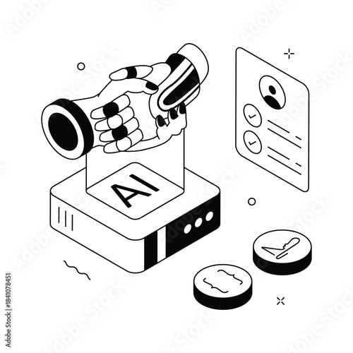 Isometric human and artificial intelligence collaboration in modern technology