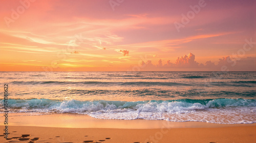 sunset on the beach