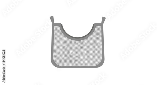 Gray laundry pouch isolated on a white background with minimalist design and clean lines