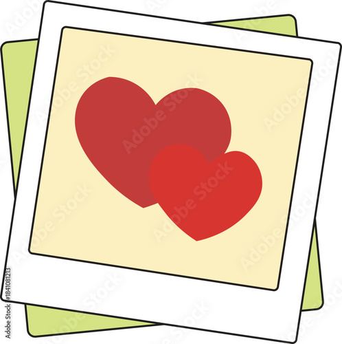 Cute illustration of heart cards symbolizing love and affection.