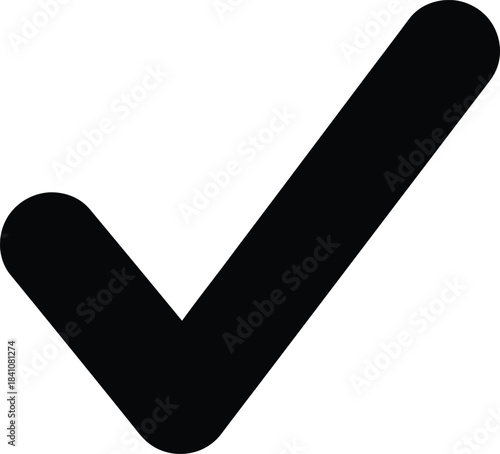 Check mark icon vector illustration symbol for approval and validation eps silhouette