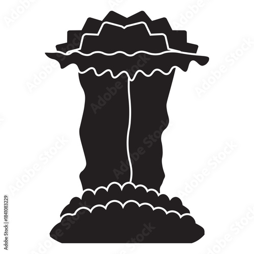 Cumulonimbus Clouds glyph icon 