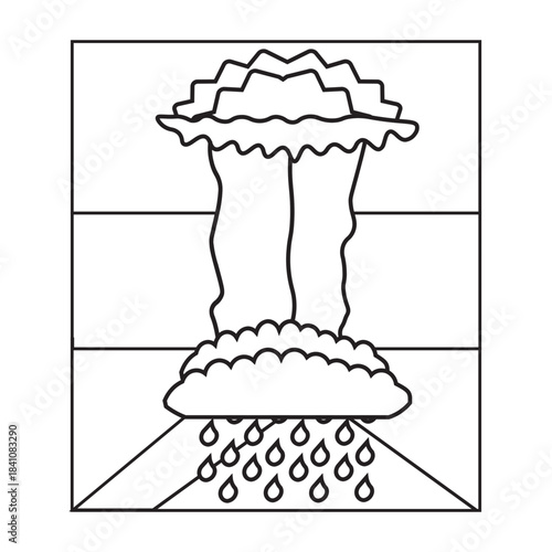 Cumulonimbus Clouds line icon 