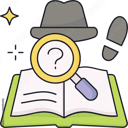 Mystery Book Sticker