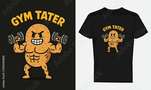 GYM Tater t-shirt vector design