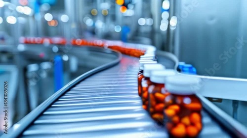 Automated Medicine Manufacturing on Conveyor Belt | Pharmaceutical Industry and Drug Production | Quality Control in Pharma Factory

