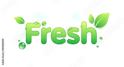 fresh word made of leaves