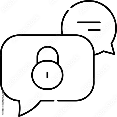 Line Art Private Message Icon