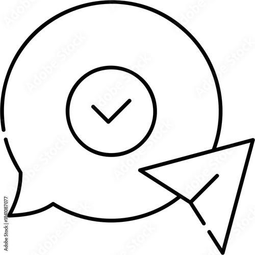 Line Art Sent Status Icon