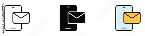 SMS icon vector. incoming email message alerts symbol. vector illustration.