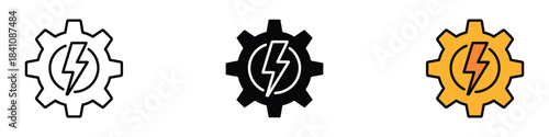 Electrical icon vector. power energy and mechanical symbol. vector illustration.