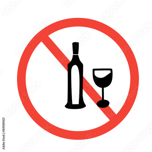 warning sign icon - no drinking