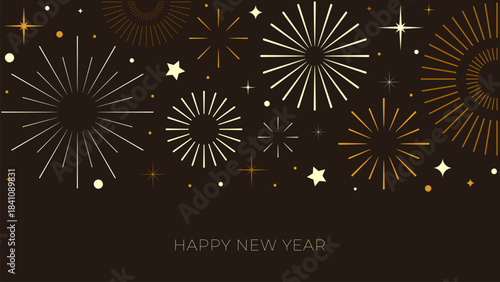 background with bright fireworks