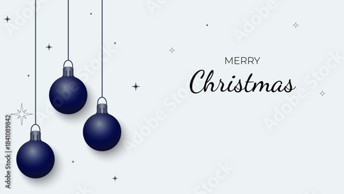 christmas background with hanging balls