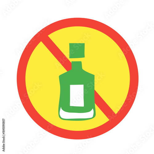 warning sign prohibiting drinking alcohol