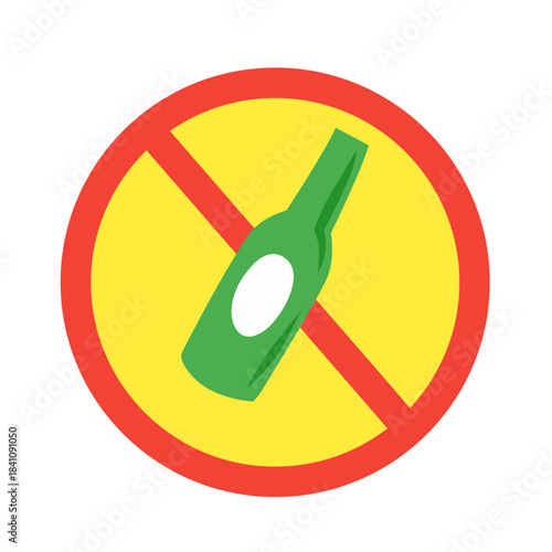 warning sign prohibiting drinking alcohol