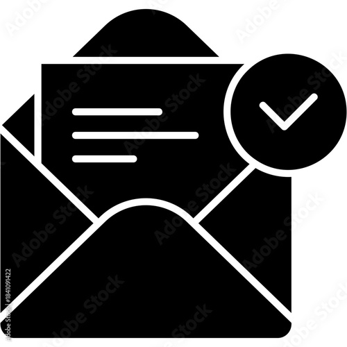 Glyph Solid Message Sent Icon