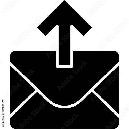 Glyph Solid Email Sent Icon
