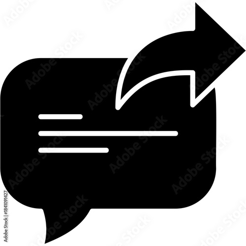 Glyph Solid Text Forward Icon