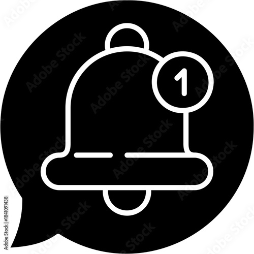 Glyph Solid Push Notification Icon