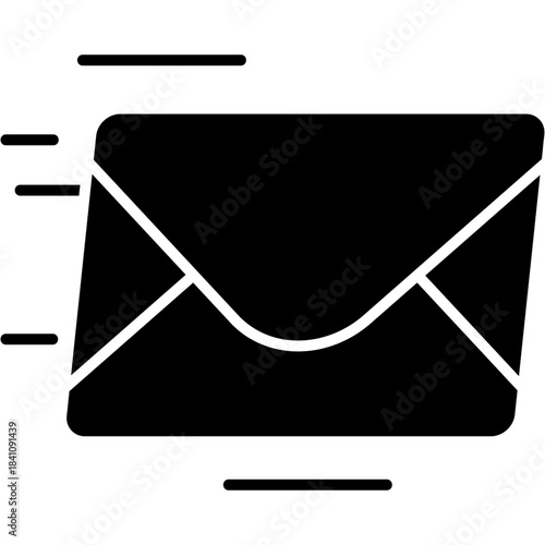 Glyph Solid Fast Message Icon