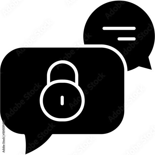 Glyph Solid Private Message Icon