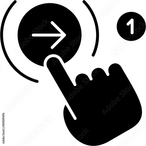 Glyph Solid One Tap Send Icon