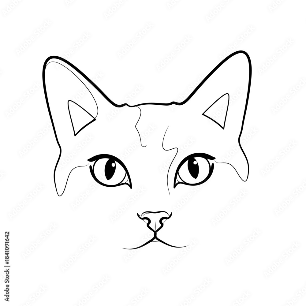 Fototapeta premium Fluffy & Cute Cat Illustrations – Kitten Silhouettes, Faces & Artwork Collection
