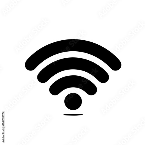 Wireless internet connection symbol design for network technology and communication sign