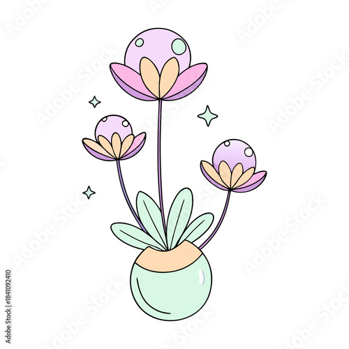 Pink tulip bouquet in a vase, a beautiful floral spring nature decoration