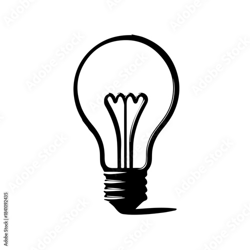 Glowing light bulb symbol representing energy and creative ideas