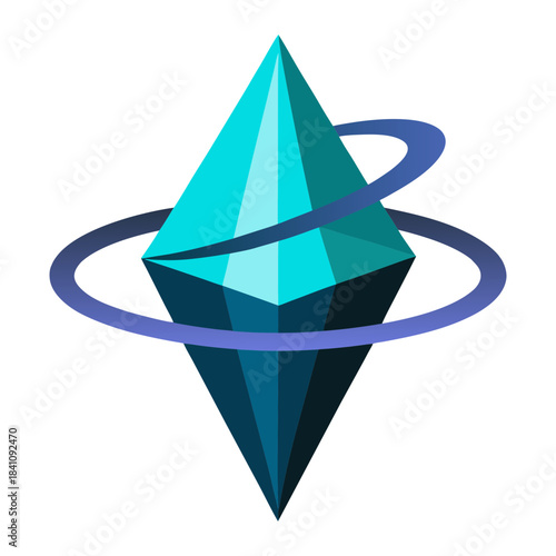 Abstract geometric boat icon with a simple triangle sail design symbolizing business travel on water