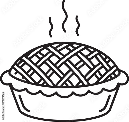 Delicious Lattice Pie: a freshly baked pie with a beautifully woven lattice crust, the steam rising invitingly from within