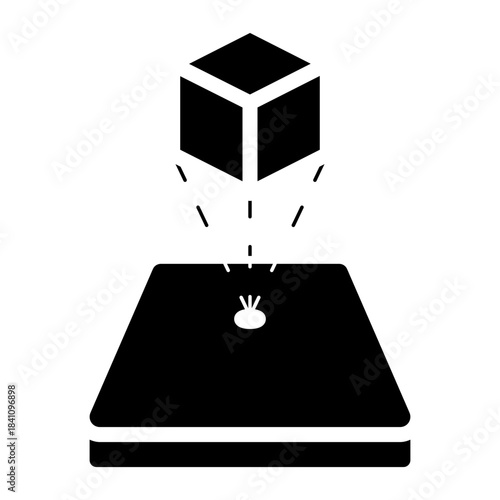 augmented reality on smartphone glyph icon