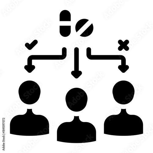 personalized medicine glyph icon