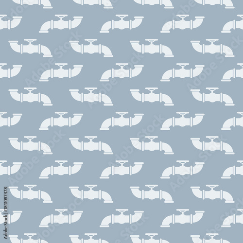 Ware pipes system seamless pattern isolated on color background