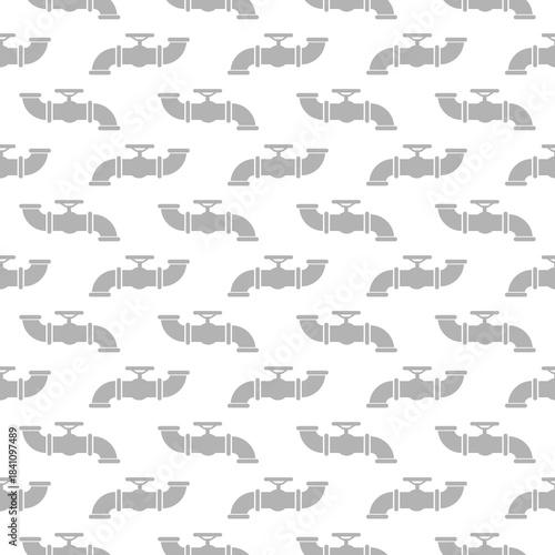 Ware pipes system seamless pattern isolated on white background
