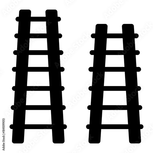Training ladder icon solid style illustration
