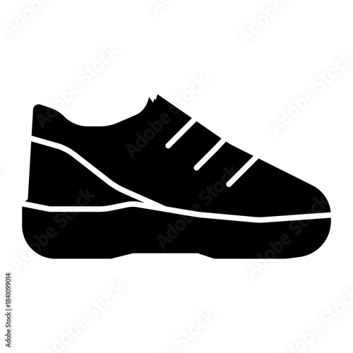 Padel shoes icon solid style illustration