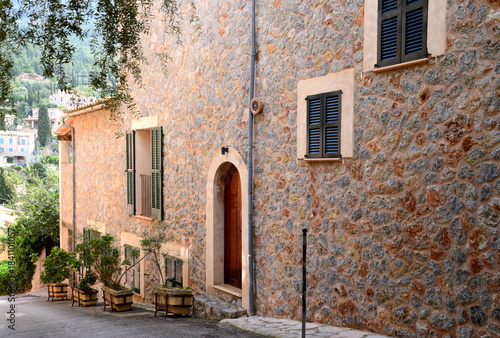 Historical Building in the Village Deia in the Mountains Serra Tramuntana on the Island Mallorca
