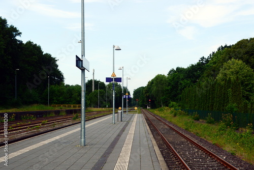Rail Way Station in the Town Bad Fallingbostel, Lower Saxony