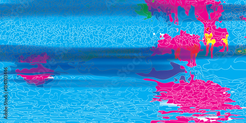 pink and blue paint abstract background texture with brush strokes