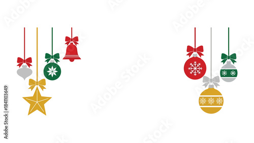 Festive Ornaments: A cluster of elegant Christmas ornaments. capturing the joy and spirit of the holiday season.