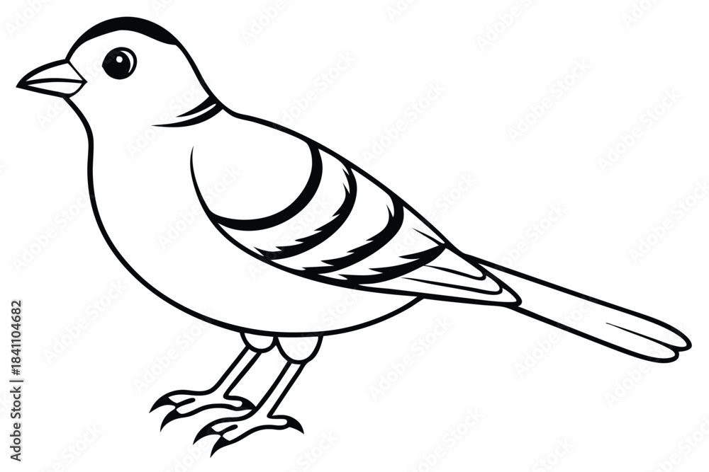 Obraz premium lark silhouette line art vector illustration with a white background