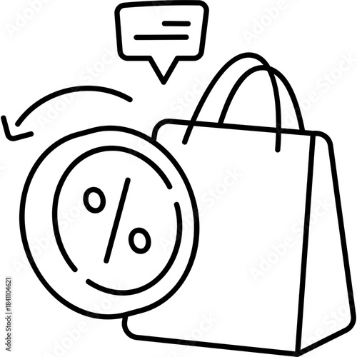 Line Art Rebate Program Icon