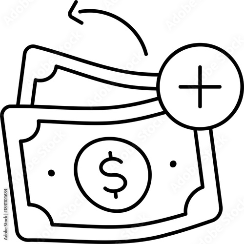 Line Art Bonus Payback Icon